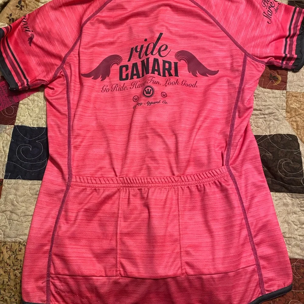 NWT Canari Hot Pink Cycling Top Size L - Picture 2 of 6